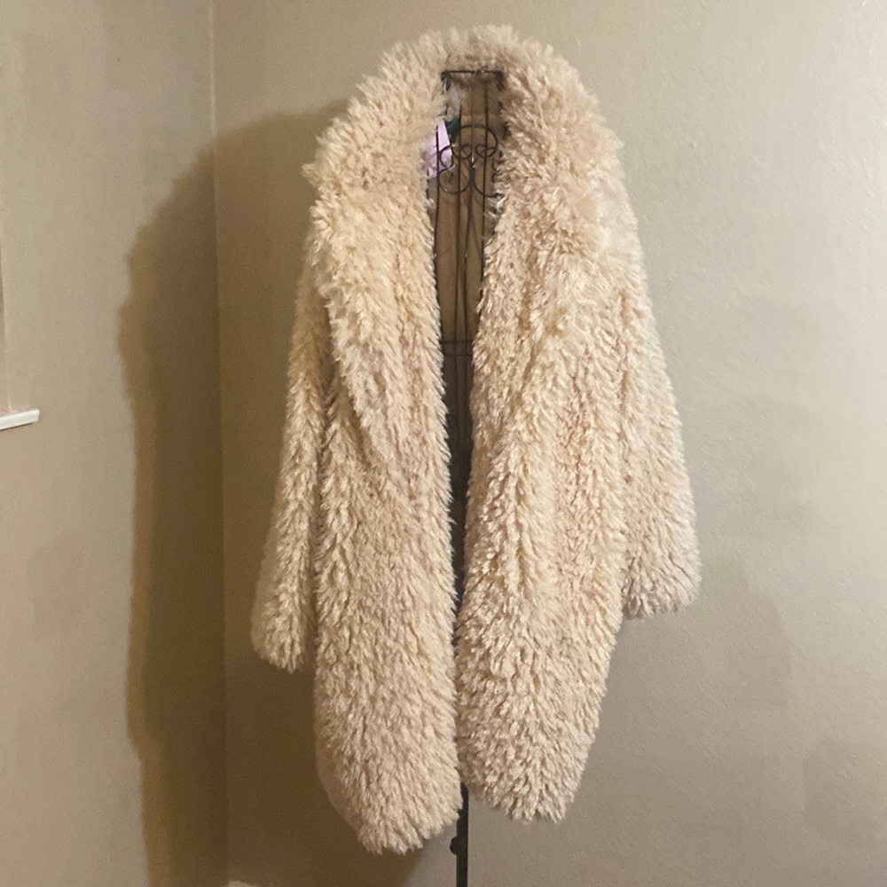 Faux fur teddy coat